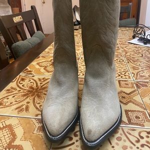 Diamond J Cowboy suede boots - Taupe